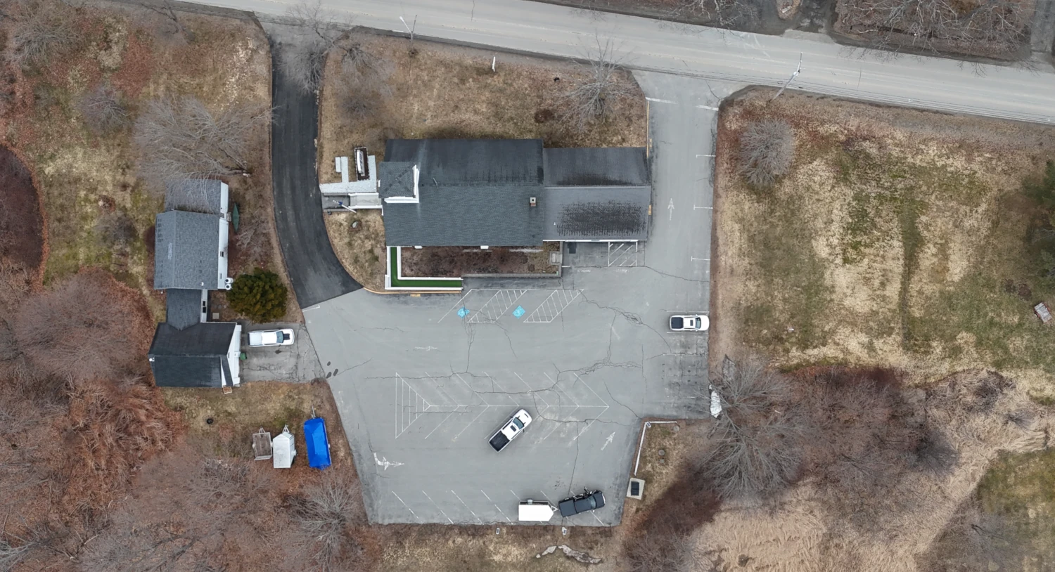 Parking Lot Striping Before Picture