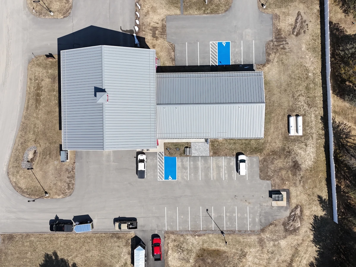 Completed Parking Lot Striping Project by Proline LLC